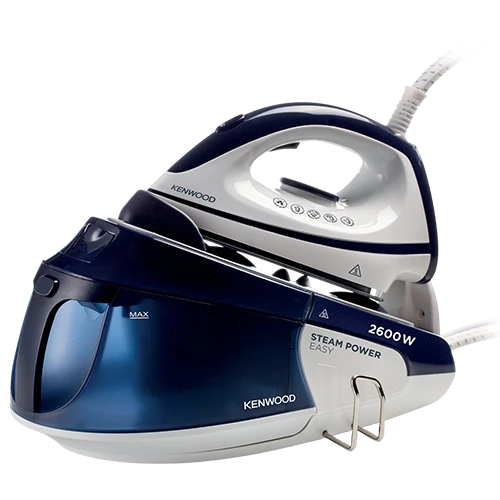 Kenwood Steam Station SSP20.000WB - 2600W Power - 1.8L Refillable Water Tank - 180g Steam Shot - Ceramic Soleplate - White/Blue