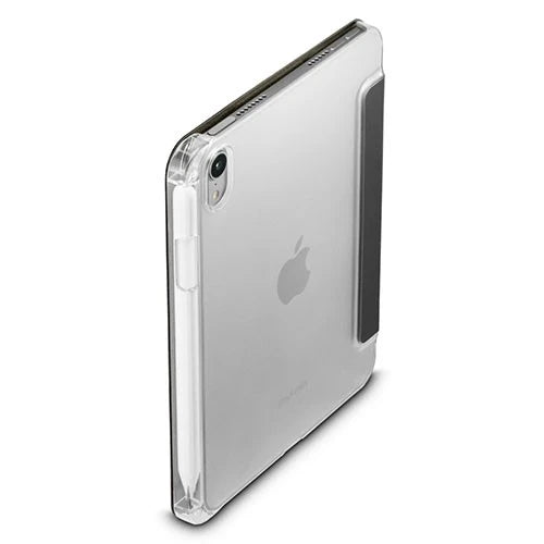 Hama Fold Clear Tablet Case - iPad Folio - Pen Compartment & Automatic Power Control - Lightweight Polyurethane with Transparent Back - Black