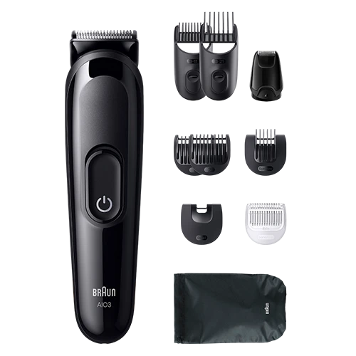 Braun 10-in-1 All-in-One Series 3 AIO3560 - Trims, Styles, and Clips Beard, Hair, and Body with Ultra Sharp Blade - Black