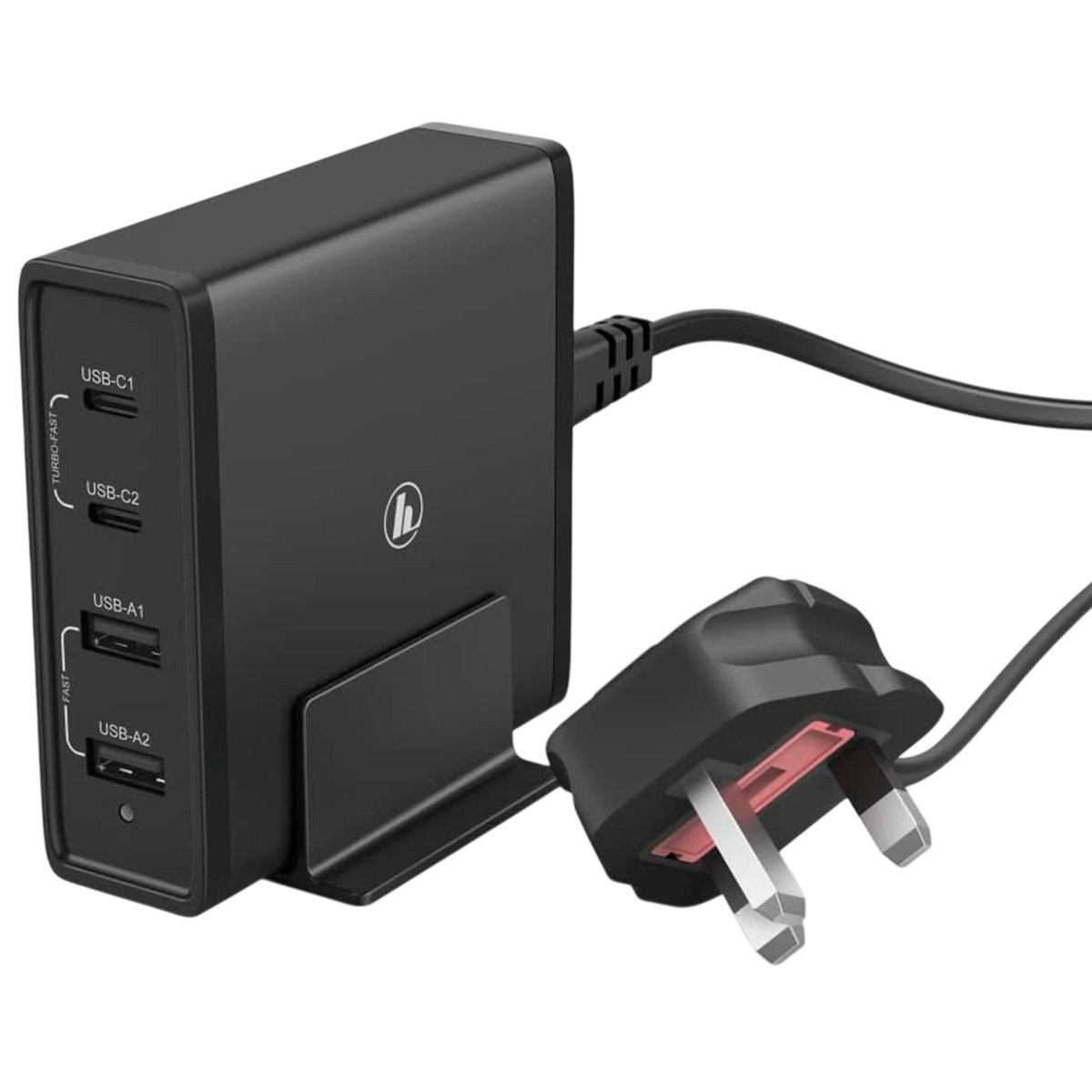 Hama Charging Station 73183376 - 65W - 4 Way (2x PD USB-C, 2x USB-A) - Built-in Safety Protection - Simultaneous Multi-Device Charging - Black