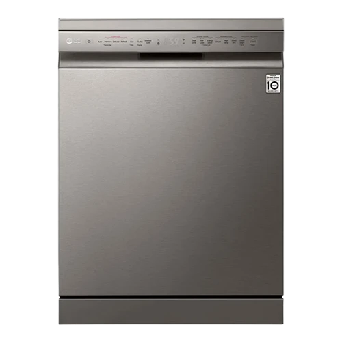 LG QuadWash Dishwasher 60 cm DFC435FP - 14 Set - TrueSteam Technology - Inverter Direct Drive - SmartThinQ Connectivity - Platinum Silver