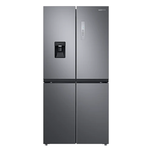 Samsung French Door Refrigerator RF48A4010M9 - 16ft Capacity - Digital Inverter Technology - Twin Cooling Plus System - Non-Plumbing Water Dispenser - Power Cool and Freeze - Silver