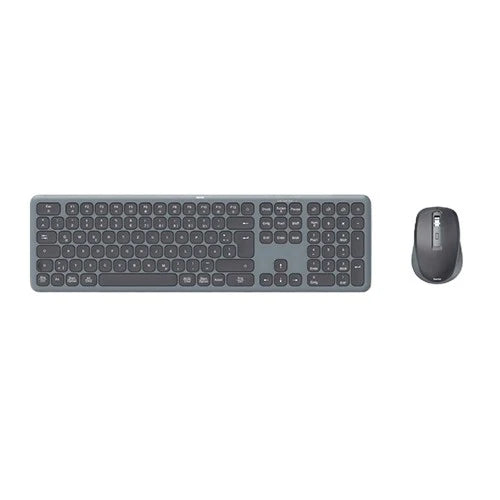 Hama WKM-550 Multi-Device Keyboard and Mouse Set - 100% Full Size - Scissor - Wireless Connectivity - QWERTY Gulf Layout