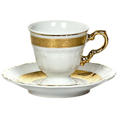 Thun High Cup – 6 Pieces Marie Louise Gold - White / Gold
