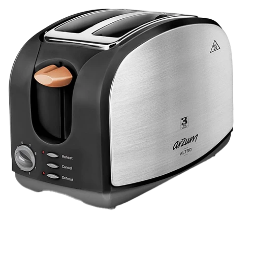Arzum Toaster AR2014 - 900W - 2-Slice Capacity - 8 Browning Levels - Metal Body