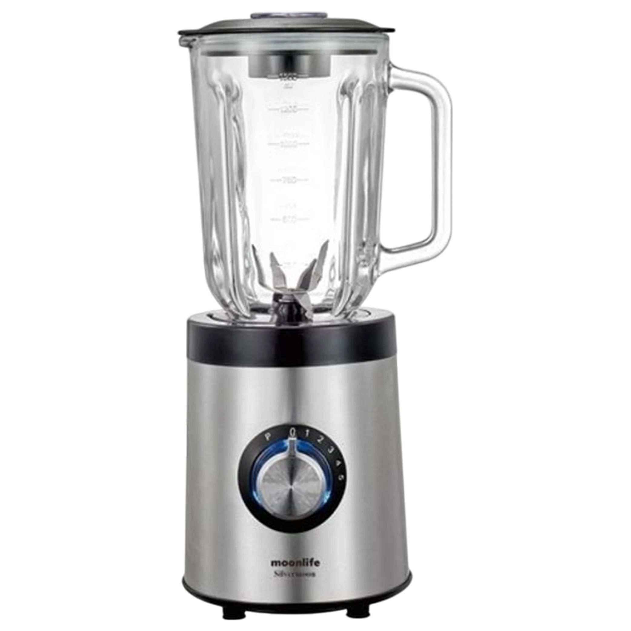 Moonlife Blender MF317 - 5 Speed Settings + Pulse Function -  600 W -  1.5L - Silvermoon