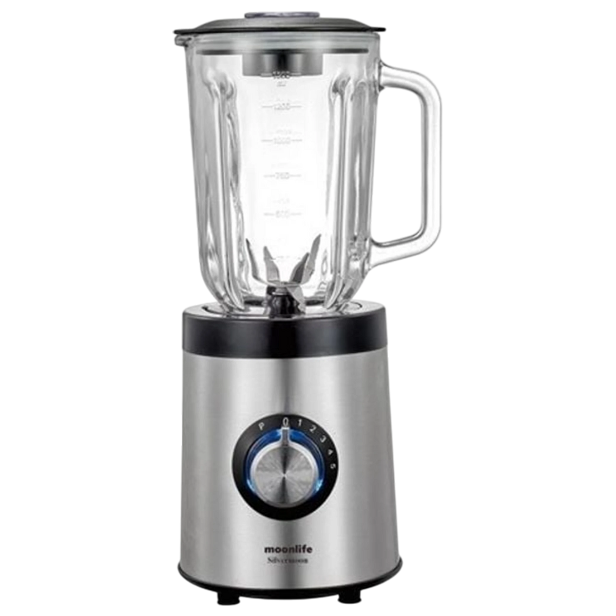 Moonlife Blender MF317 - 5 Speed Settings + Pulse Function -  600 W -  1.5L - Silvermoon