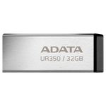 Adata USB Flash Drive UR350 - 32GB Capacity - USB 3.2 Gen1 Interface - Up to 100MB/s Read Speed - Capless Metal Design - Multiple Storage Capacities - Black