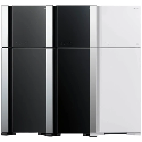 Hitachi Top-Freezer Double Door Refrigerator HRTN7489DF 16.5 ft - Dual Fan Cooling - Inverter Compressor - Touch-Screen Control Panel - Nano-Titanium Filter