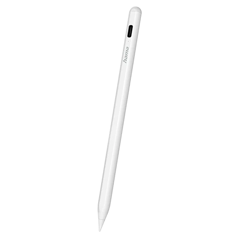 Hama Scribble Active Stylus For Apple iPads 125115 - Tilt Recognition - Palm Rejection - 12-Hour Battery Life - USB-C Charging - White