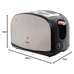 Arzum Toaster AR2014 - 900W - 2-Slice Capacity - 8 Browning Levels - Metal Body