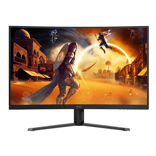 AOC Gaming Curved Gaming Monitor CQ32G4E - 31.5 Inch - QHD - Fast VA - 180Hz and 0.5ms MPRT - Adaptive Sync - Black