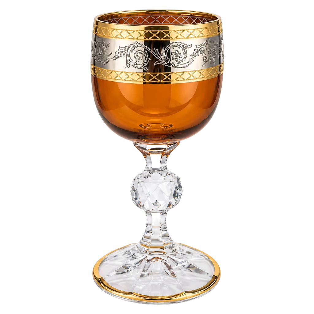 Art Décor Glass Model A4410 - Set of 6 Pieces - Liquore Chic Design 02 O/A Ruby - Red
