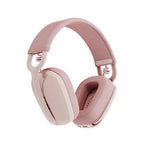 Logitech Zone Vibe 100 Wireless Over Ear Headphones - Bluetooth 5.2 - 20 Hour Battery Life - Immersive 40mm Drivers - Noise-Canceling Flip-to-Mute Mic