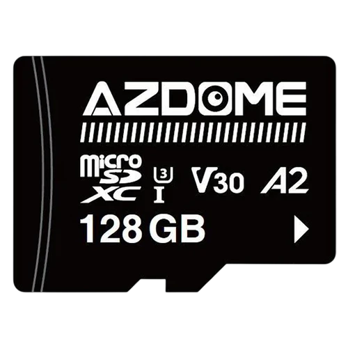 Azdome SD Card 128GB - Temperature Resistant -Fast Read/Write Speeds -  Black