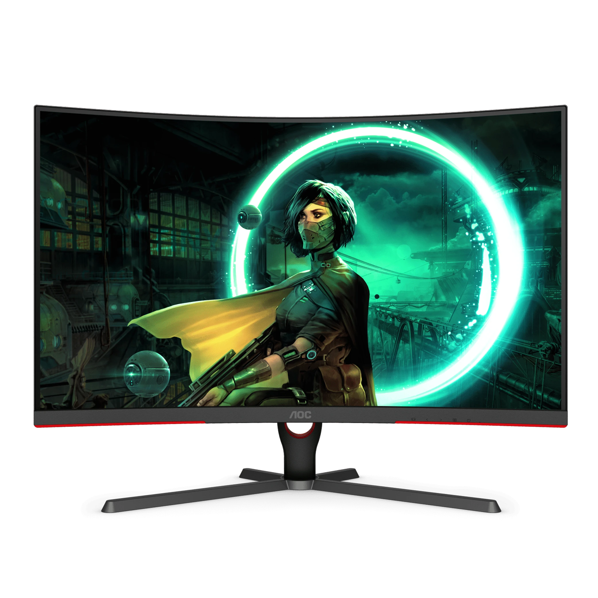 AOC G3 Series Gaming Monitor CQ32G3SE - 31.5-inch - QHD - VA Panel - 165 Hz and 1 ms - 1000R Curved - Black