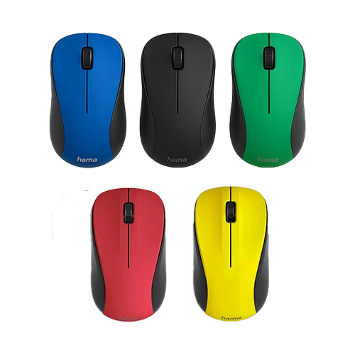 Hama MW-300 V2 Optical Mouse 173021 - 1200 DPI - Wireless - Noiseless Main Buttons