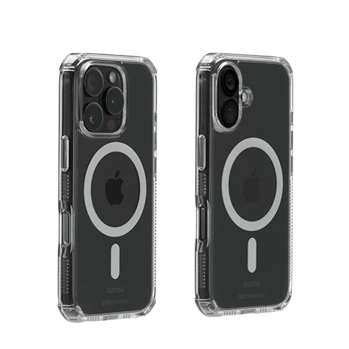 Hama Extreme Protect Magnetic Case - iPhone 16 Protective Cover - Military-Grade D3O Impact Protection - 3.5m Drop Tested & MagSafe Compatible - Transparent
