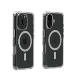 Hama Extreme Protect Magnetic Case - iPhone 16 Protective Cover - Military-Grade D3O Impact Protection - 3.5m Drop Tested & MagSafe Compatible - Transparent