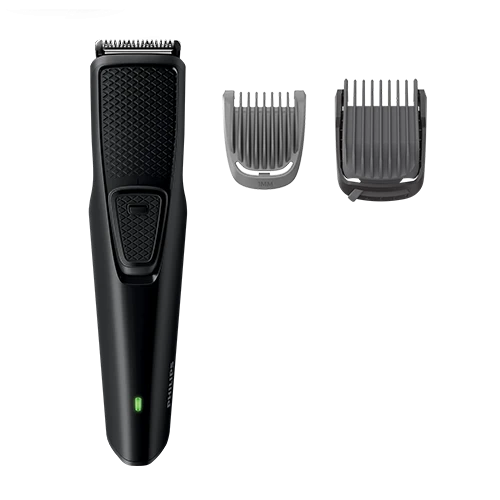 Philips Beard Trimmer Series 1000 BT1233/14 - Trims and Styles Beard and Stubble with Self-Sharpening Stainless Steel Blades - Black