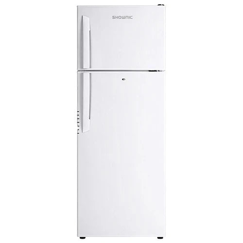 Shownic Top Mount Refrigerator RF-DFT3501 - 10 ft. Capacity - Direct Cooling System - Secure Door Lock - Tropical Compressor - LED Interior Lighting - External Condenser Grid