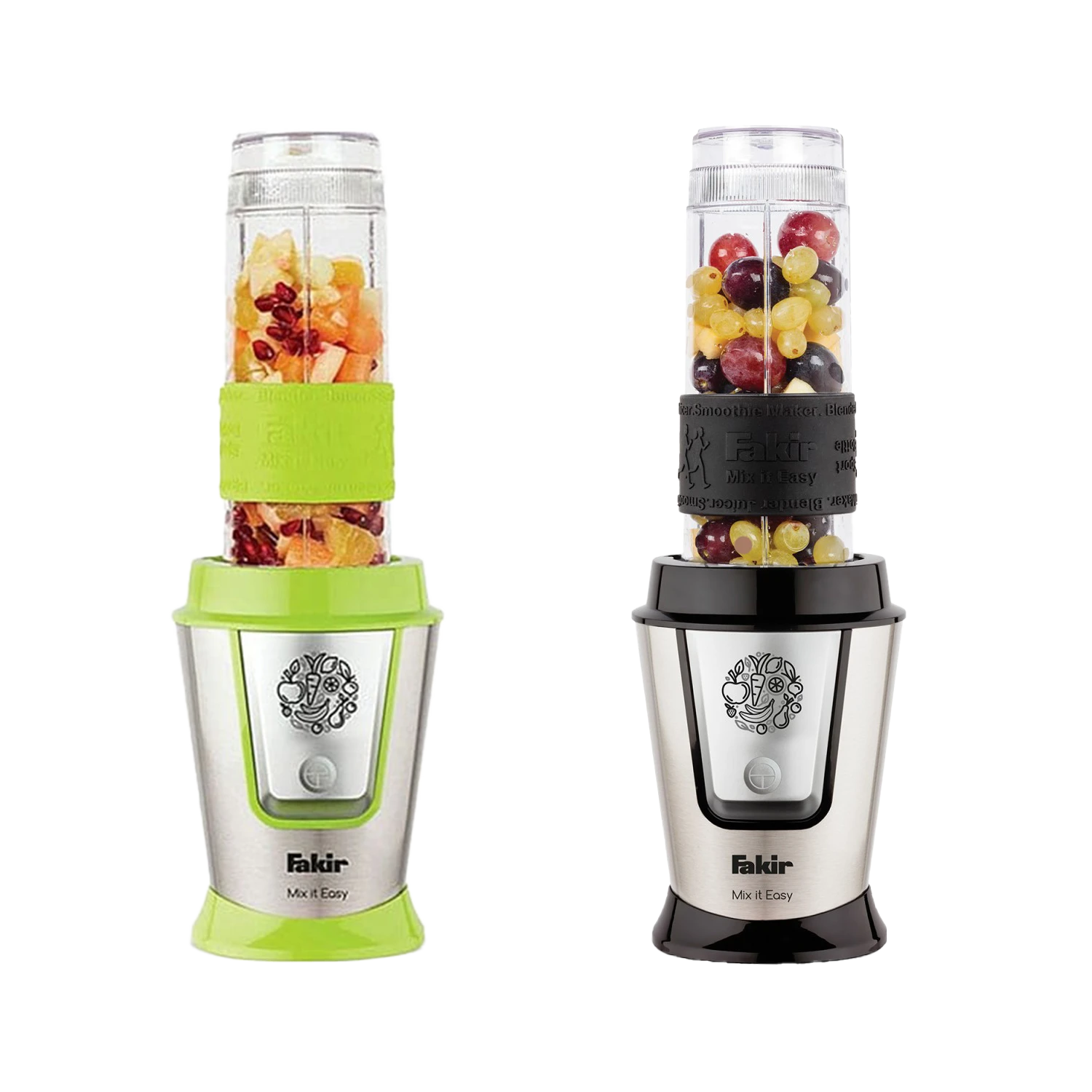 Fakir Personal Blender Mix It Easy - Powerful 500W Motor - 0.57 L and 0.4 L BPA-Free Bottles