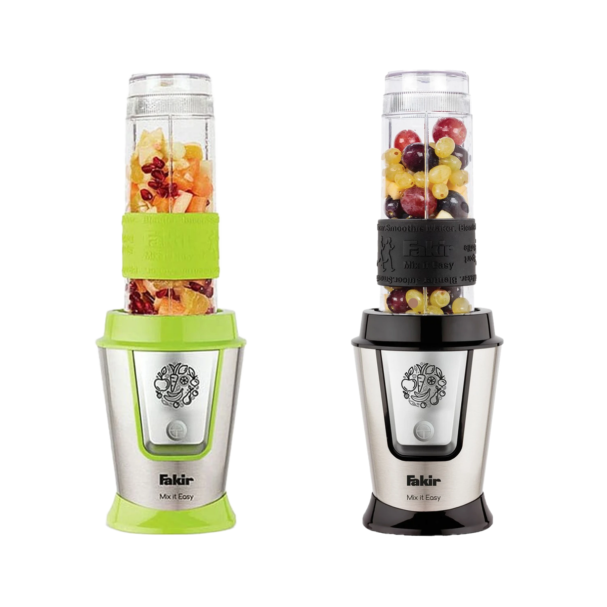 Fakir Personal Blender Mix It Easy - Powerful 500W Motor - 0.57 L and 0.4 L BPA-Free Bottles