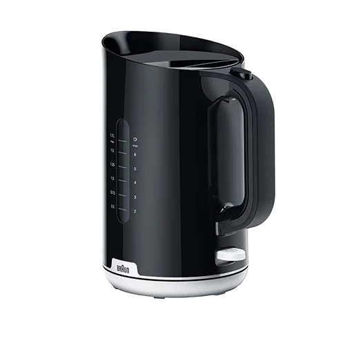 Braun Kettle Breakfast1 WK 1100 - 1.7L Capacity - 2200W Rapid Boil System - 4-Way Safety Protection - 360° Base - Black
