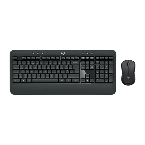 Logitech MK540 Advanced Wireless Keyboard and Mouse Combo - 100% Full-Size - Membrane - 2.4GHz Wireless - Spill-resistant - Black
