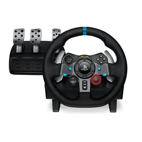 Logitech G G29 Driving Force Racing Wheel Controller - Dual-Motor Force Feedback - Wired - Stainless Steel Paddle Shifters - Black