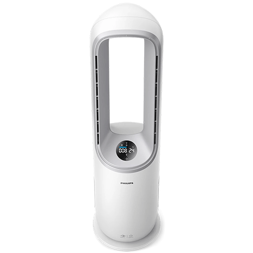 Philips Air Performer 2-in-1 Air Purifier AMF765/30 - Bladeless Cooling Fan - Smart AI Technology - HEPA and Active Carbon Filtration - White