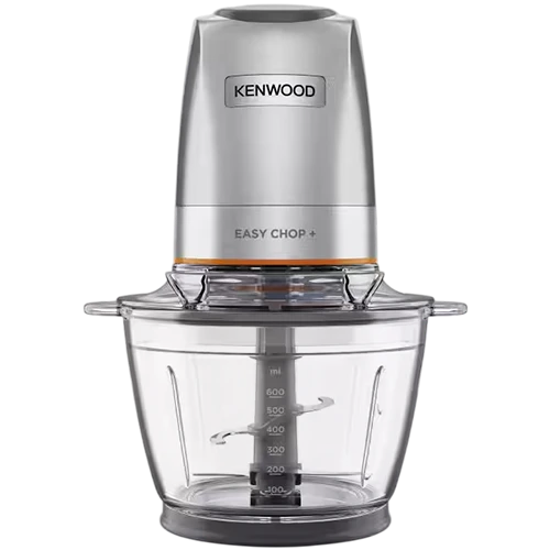 Kenwood Glass Chopper CHP62.400SI - 500W - 0.6L Glass Bowl - Quad Blade System - Silver