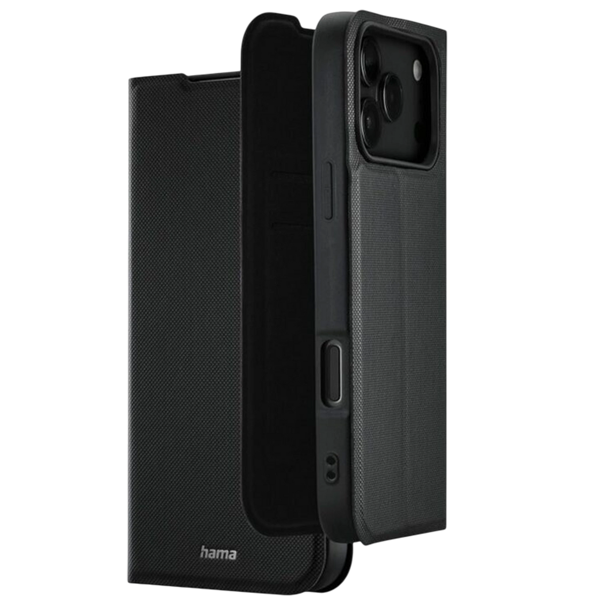 Hama Daily Protect Case for iPhone 17 Pro Max 232411 - Vertical Flip Cover - Stand Function & Magnetic Closure - Durable TPU/PU Materials -  Black