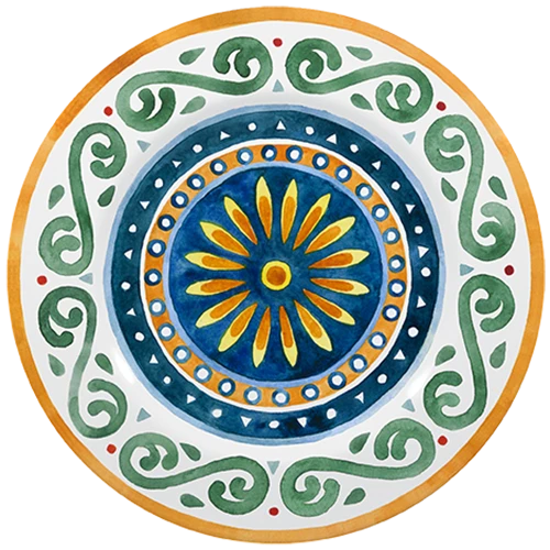 Saturnia Ischia Capri Porcelain Round Plate 31 cm - White