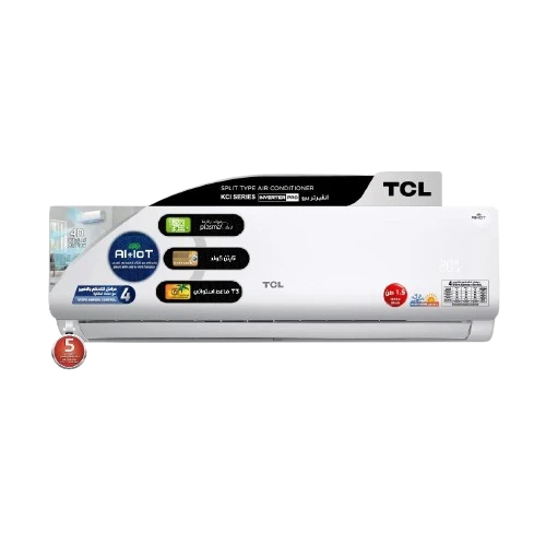 TCL Wall Mount Air Conditioner TAC-CHSA/KCI - Cooling Heating - Inverter Technology - Ampere Control - Eco-Friendly Gas - T3 Tropical Compressor - White