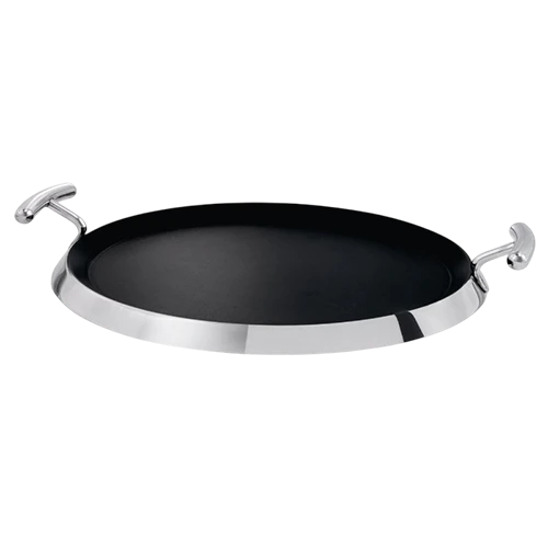 Silampos Yumi Stainless Steel Round Grill Non Stick Pan 34 cm - Silver / Black