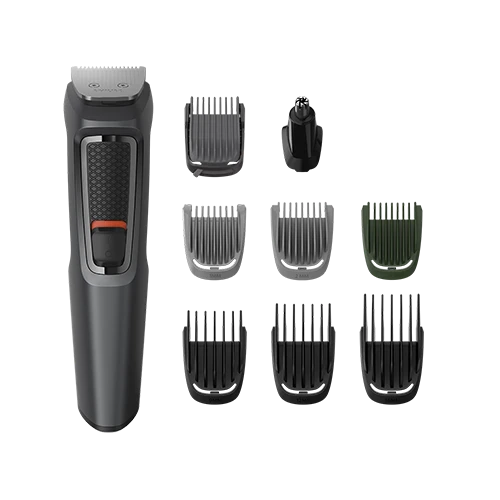 Philips 9-in-1 Multigroom Series 3000 MG3747/13 - Trims, Styles, and Clips Face, Hair and Body with Self-Sharpening Blades - Black