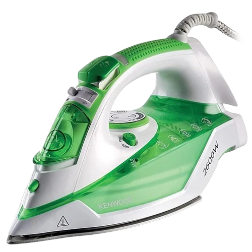 Kenwood Steam Iron STP70.000WG - 2600W Power - Ceramic Soleplate - 140g Steam Shot - ECO Mode - White/Green