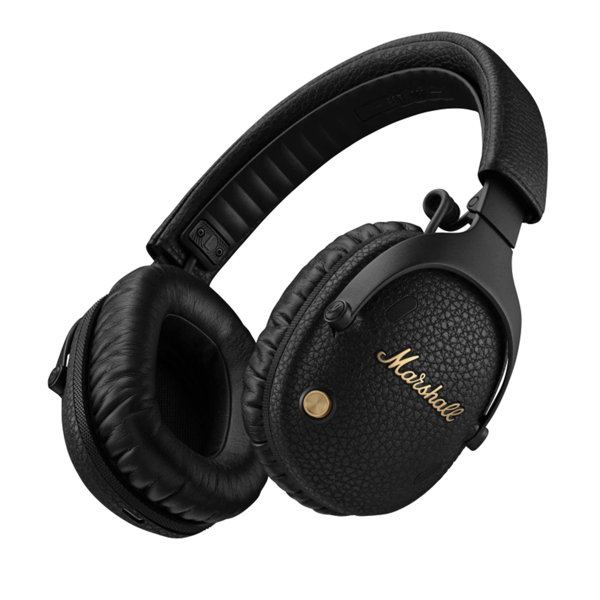 Marshall Monitor III ANC Over-ear Headphones - 70-hour Battery Life - Bluetooth 5.3 - Soundstage Spatial Audio - Active Noise Cancellation - Four-mic System - Black