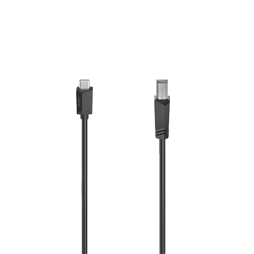 Hama USB-C Cable USB-C Plug – USB-B Plug USB 2.0 480 Mbit/s 1.50 m 200642 - Black