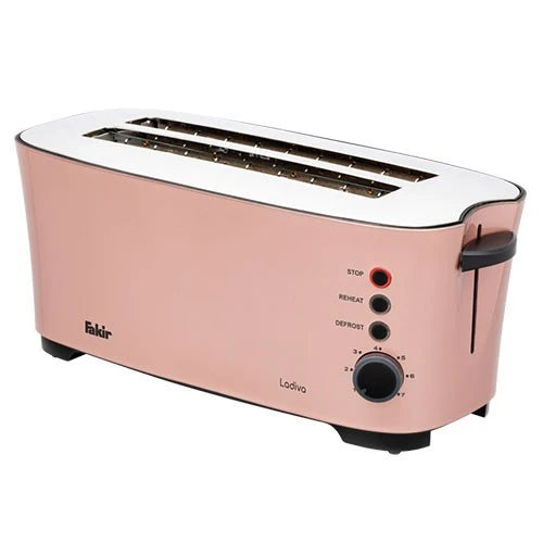 Fakir Toaster Ladiva - 1350W - 7 Level Browning Control - 4-Slice Capacity - Metallic Finish