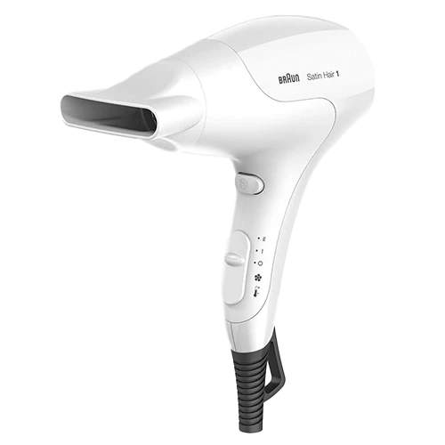 Braun Satin Hair PowerPerfection Hair Dryer HD180 - 1800W - Infrared Heating System - 3 Heat and 2 Airflow Settings - Lightweight Ergonomic Design - White