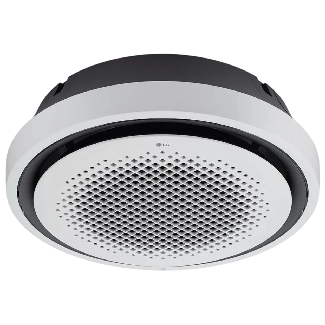 LG Round Cassette Inverter Air Conditioner AT-W36GYLT1 - 3 Ton Capacity - 3D Turbo Fan - Crystal Vane Technology - Amperage Control - Smart Scheduling & Control - Black / White