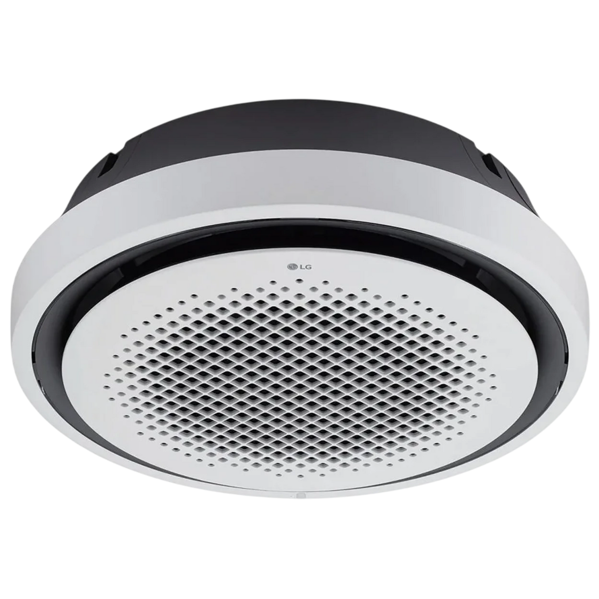 LG Round Cassette Inverter Air Conditioner AT-W36GYLT1 - 3 Ton Capacity - 3D Turbo Fan - Crystal Vane Technology - Amperage Control - Smart Scheduling & Control - Black / White