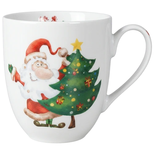 Polskie Fabryki Porcelany Model Gaja 0023820 Mug 0.3 L W037 Santa Claus - White
