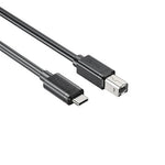 Unitek USB-C to USB-B Data and Charging Cable C14140ABK - High-Speed Data Transfer - Wide Compatibility - Black