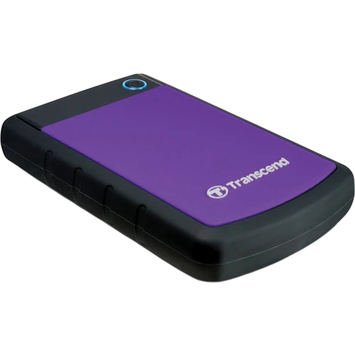 Transcend StoreJet 25H3 External Hard Drive - 1TB - USB 3.1 Gen 1 - 5Gbps - Purple