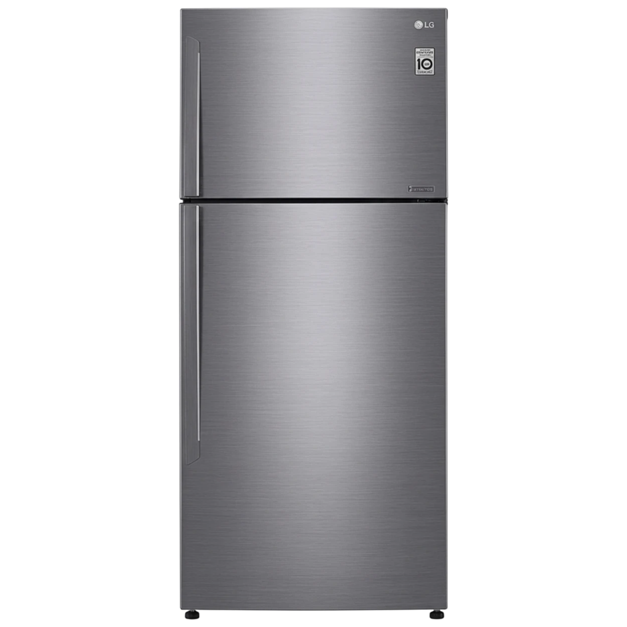 LG Top Freezer Refrigerator GXJB18JBLTC - 18 ft. Capacity - Inverter Linear Compressor - DoorCooling+ Technology - LinearCooling Technology - Hygiene Fresh+ Air Purifier - Moving Ice Maker - Platinum Silver