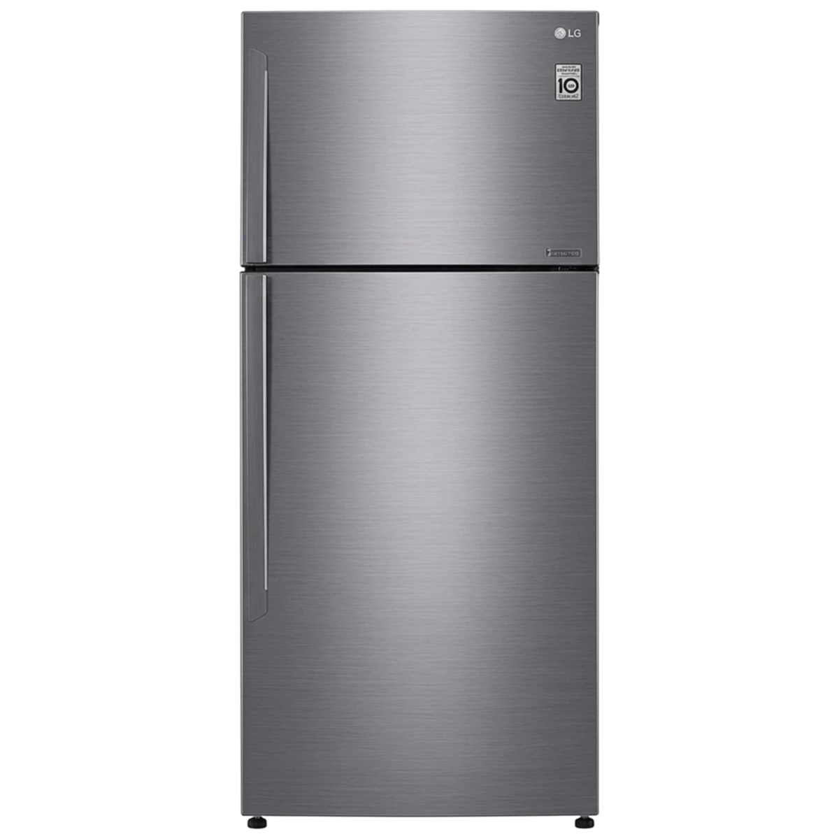 LG Top Freezer Refrigerator GXJB18JBLTC - 18 ft. Capacity - Inverter Linear Compressor - DoorCooling+ Technology - LinearCooling Technology - Hygiene Fresh+ Air Purifier - Moving Ice Maker - Platinum Silver