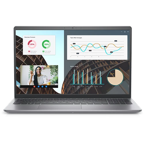 Dell Laptop Vostro 3530 - Intel Core i7-1355U - Ram 8 GB - Hard Disk 512 GB SSD - Intel UHD Graphics - 15.6 Inch FHD 120Hz IPS Display - Silver